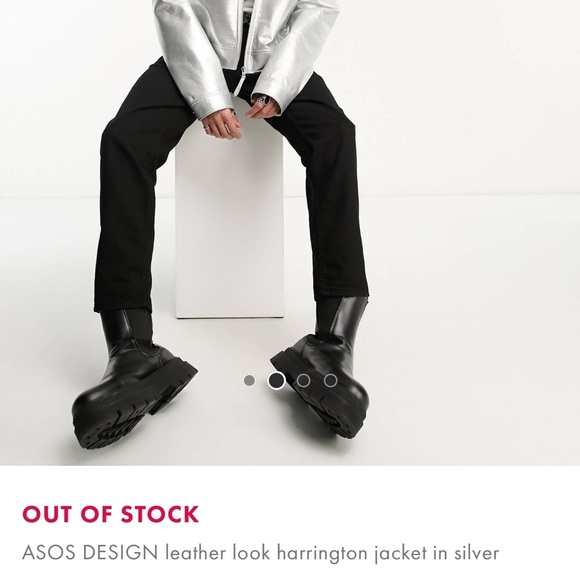 ASOS Silver Lightweight Jacket - Picture 4 of 5